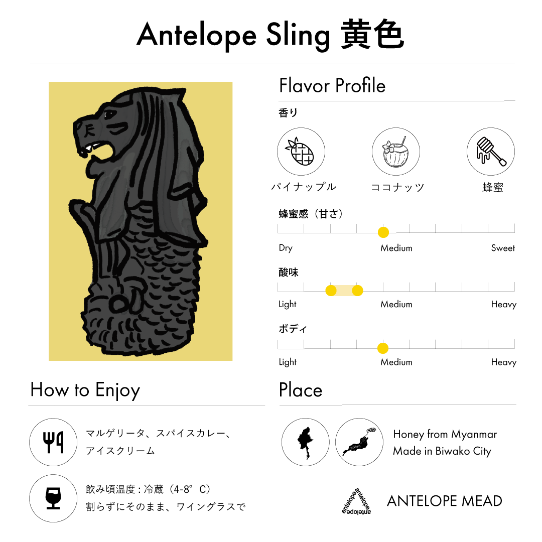 Antelope Sling -黄色 / パイナップルとココナッツのミード