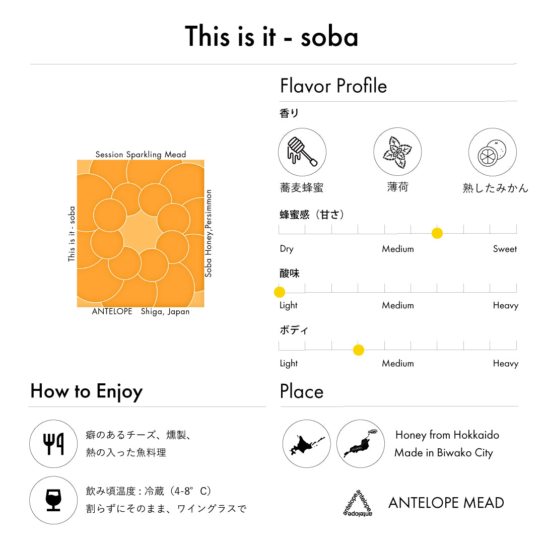 This is it - soba  | 北海道産の蕎麦蜂蜜のミード