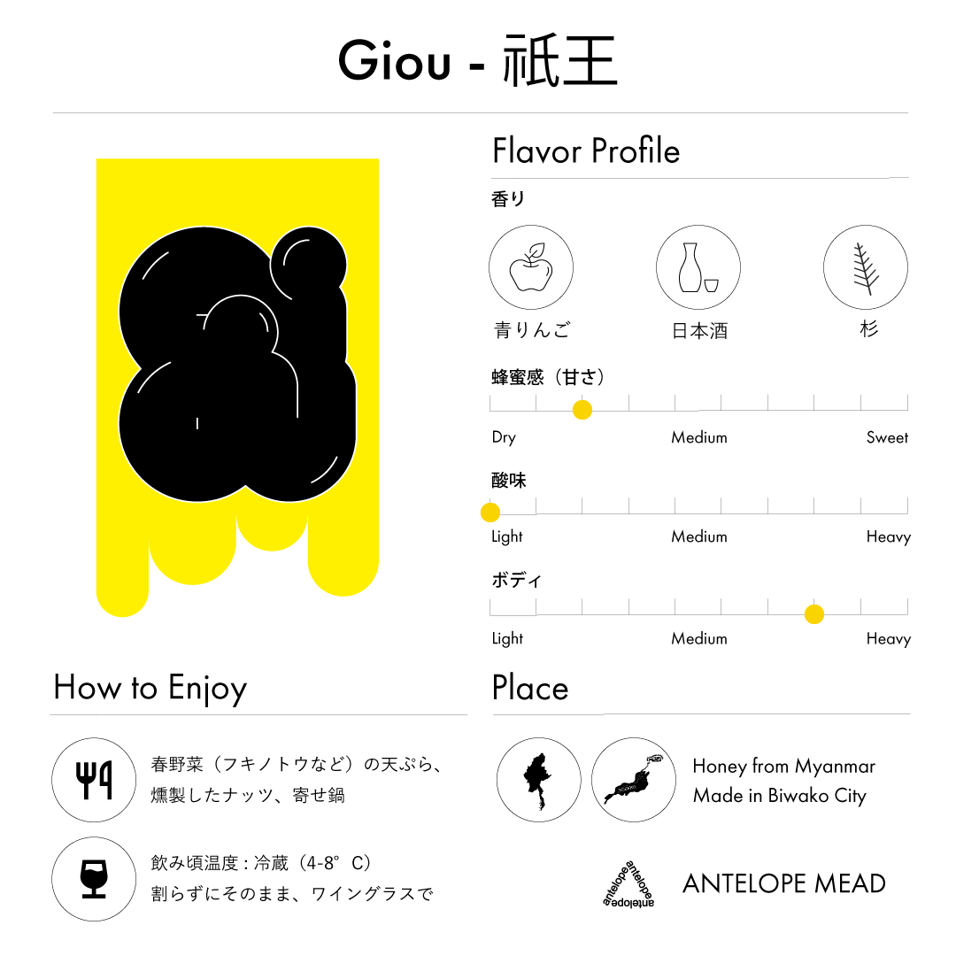 Giou -祇王 | 蜂蜜のみで醸したドライなミード