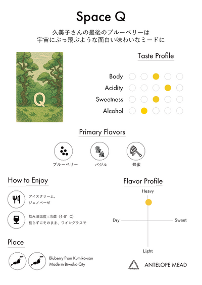Space Q / 久美子さんのブルーベリーと自家製ハーブのミード