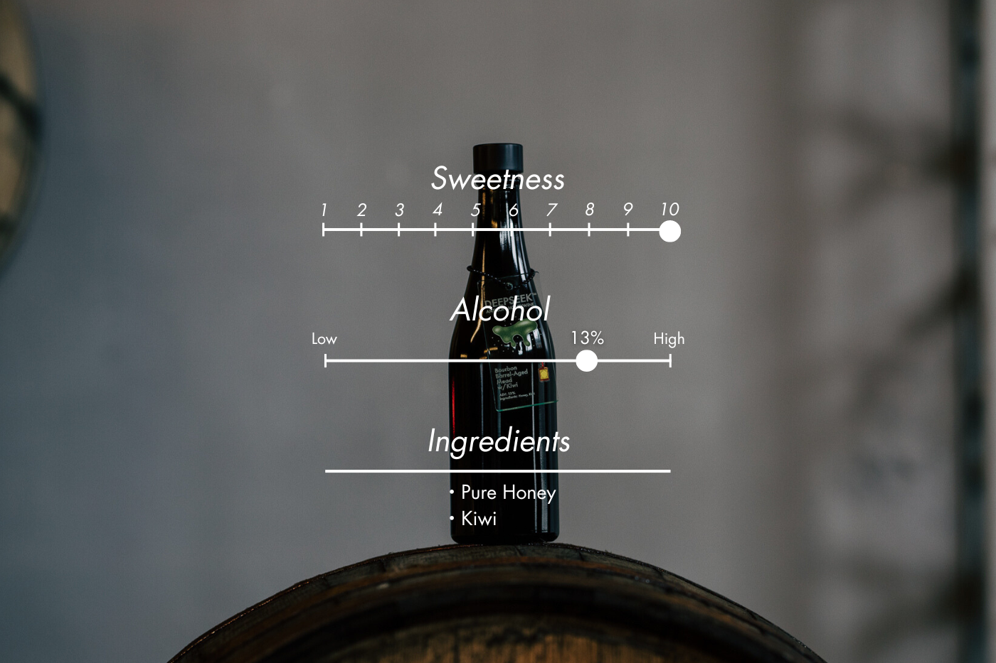 DEEPSEEK - Kiwi - / バーボンバレルで熟成させたキウイのミード