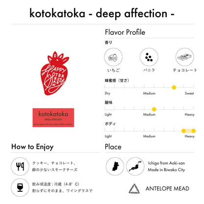 kotokatoka - deep affection-  | イチゴのバレルエイジミード